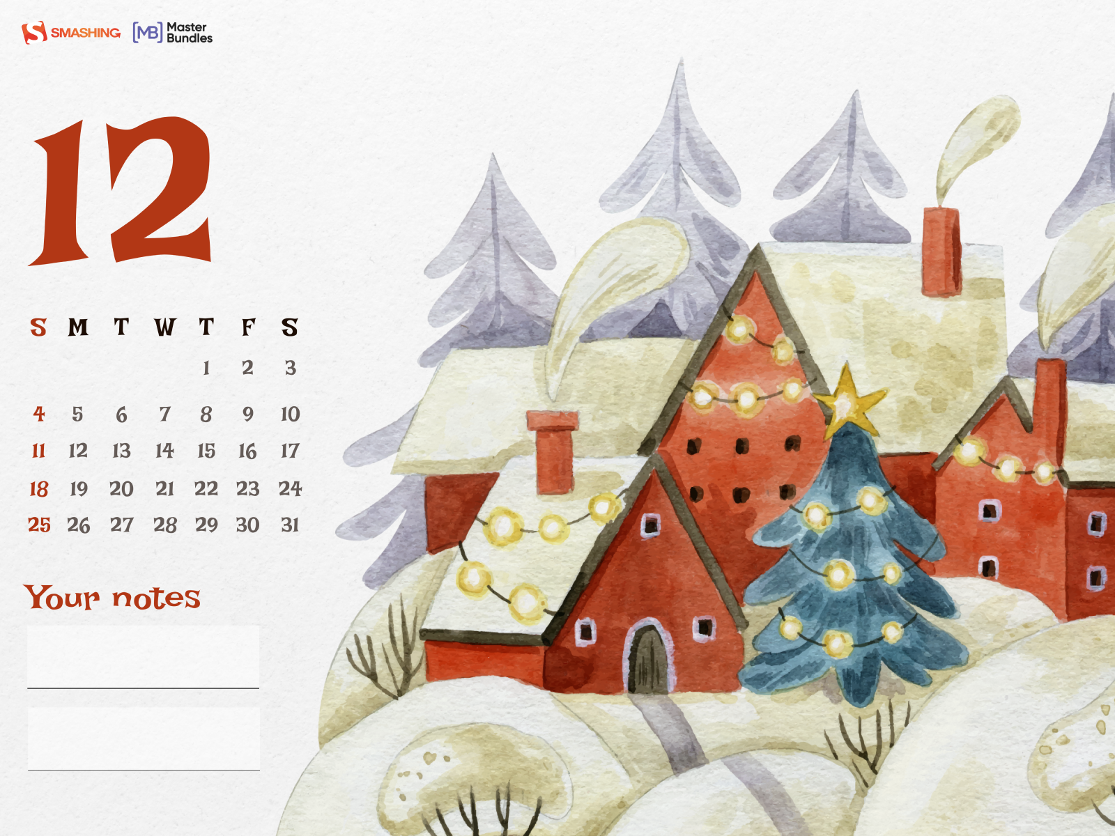 Winter Tree iPhone Wallpaper  December 2022 Desktop Organizer