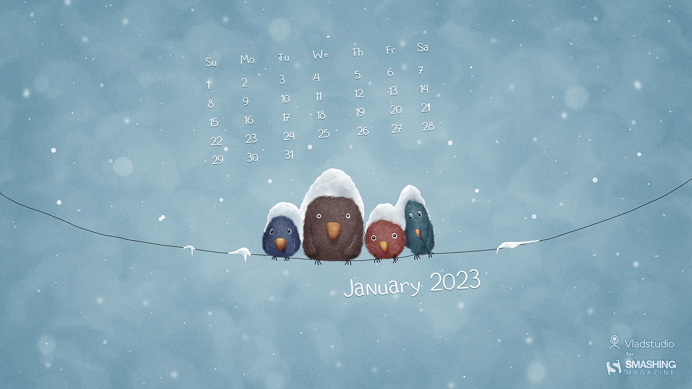 Free January 2023 Calendar Wallpapers  Desktop  Mobile