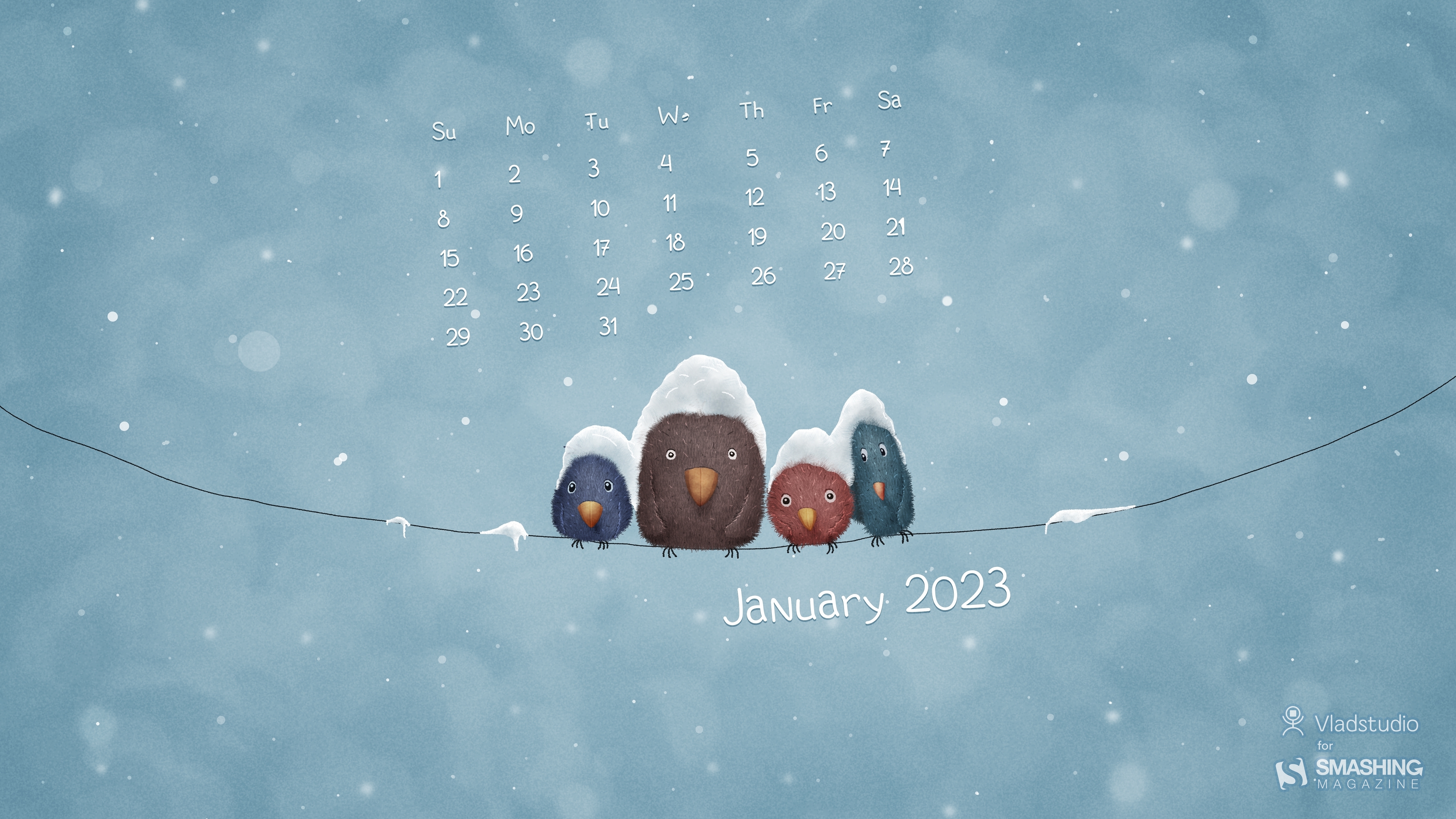 January 2023  Its 2023 Desktop Calendar Free January Wallpaper